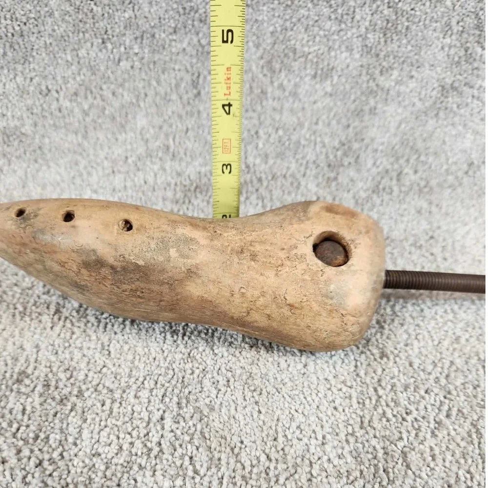 Shoe Stretcher Brown Antique Wood Metal Adjustable Primitive